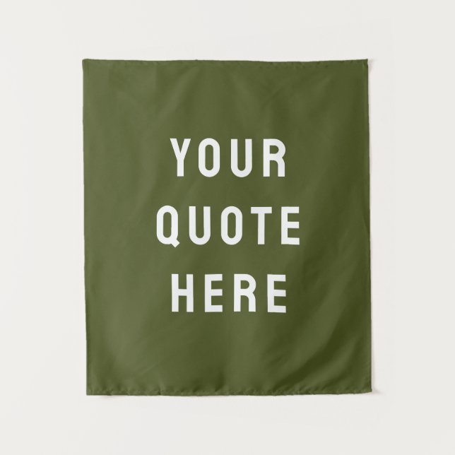 Custom Quote Banner Personalised Your Quote Wall Tapestry (Front)