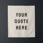 Custom Quote Banner Personalised Your Quote Wall Tapestry<br><div class="desc">custom quote banner tapestry backdrop,  custom wall art banner personalised,  with any quote rustic style,  custom your quote wall hanging,  kid's room wall decor art,  custom wall decor hanging flag,  kids room decor personalised banner,  nursery new baby kid child,  child's room children's room baby's,  unique baby shower gift present</div>