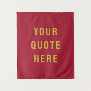 Custom Quote Banner Personalised Your Quote Wall Tapestry