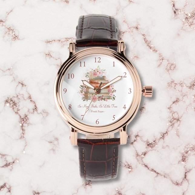 Custom Quote Books and Vintage Pink Roses Watch (Close up)
