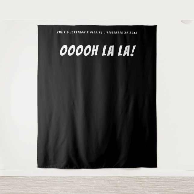 Custom Quote Comic Book Party Photo Backdrop Tapestry (Front)