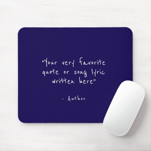 Custom quote - create your own blue mouse pad (With Mouse)
