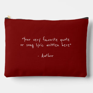 Custom quote - create your own dark red accessory pouch