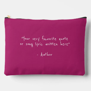 Custom quote - create your own deep pink accessory pouch