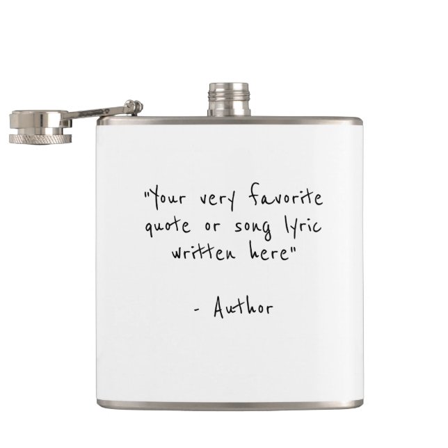 Custom quote - create your own Hip Hip Flask (Opened)