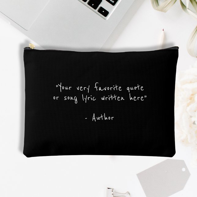 Custom quote - create your own minimalist accessory pouch (Creator Uploaded)