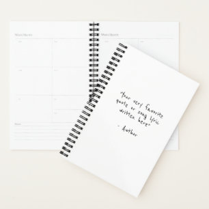 Custom quote - create your own minimalist planner