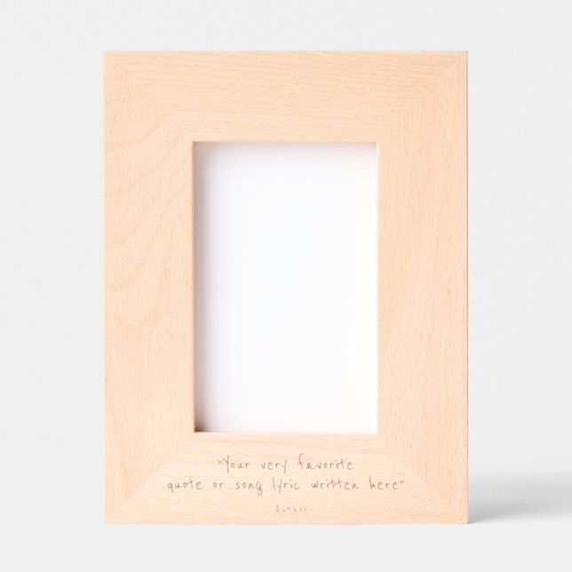 Custom quote - create your own portrait etched frames (Front)