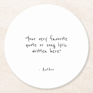 Custom quote - create your own  round paper coaster