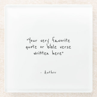 Custom quote - create your own white glass coaster