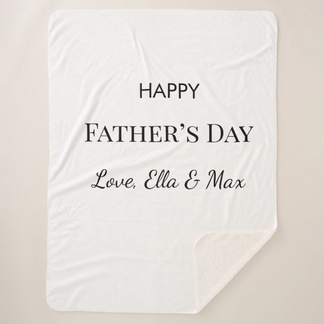 Custom Quote Design for Dad’s Special Day Sherpa Blanket (Front)