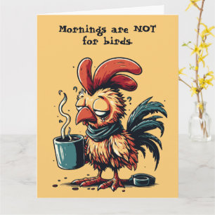 Custom quote Funny chicken Retro design Card