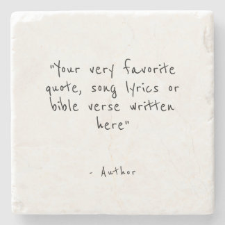 Custom quote or bible verse stone coaster