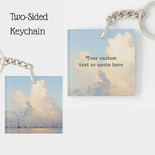 Custom Quote / Personalised bay sunset Key Ring