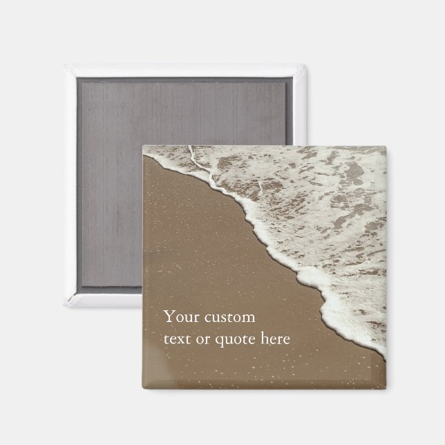 Custom Quote / Personalised beach sand Magnet (Front/Back)
