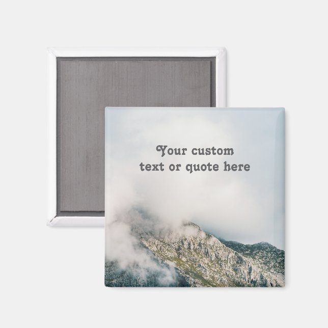 Custom Quote / Personalised mountain Magnet (Front/Back)