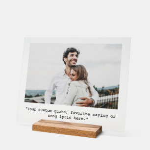Custom Quote Personalised Photo Acrylic Sign