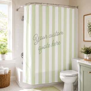 Custom Quote Preppy Coastal Cottage Bathroom Shower Curtain