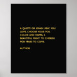 Custom Quote Print Gold Foil Quote Wall Art<br><div class="desc">Add your custom quote, song lyrics or poem to create a personalised, beautiful foil print.</div>