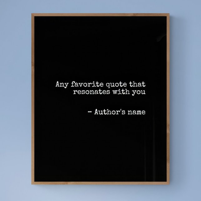 Custom Quote Print - Typewriter Poster (Creator Uploaded)