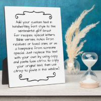 Custom Quote Saying Letter Personalised Keepsake