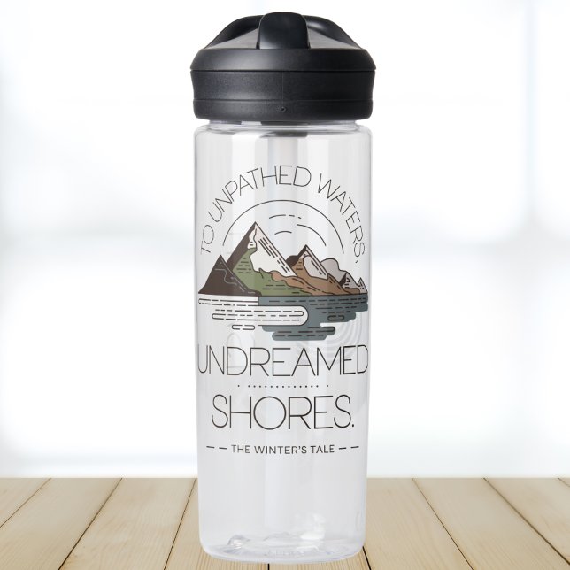 Custom Quote Simple Explorer Inspirational Water Bottle (Creator Uploaded)