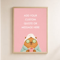 Custom Quote Spa Capybara Funny Animal