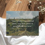 Custom Quote Vintage Postcard<br><div class="desc">Create your own quote postcards in a cottagecore aesthetic style.  Simply add your favourite inspirational quote,  poem or custom text over a vintage landscape painting.</div>