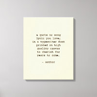 Custom Quote Wall Art Typewriter Font