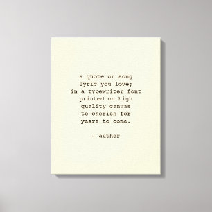 Custom Quote Wall Art Typewriter Font