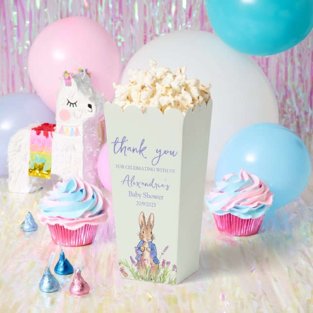 Custom rabbit in blue jacket favour box (Party)