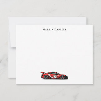 Custom Race Car Note Card