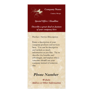 Custom Rack Card, Butterfly (Spa, Health, Hair... Card