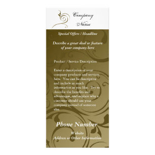 Custom Rack Card, Chocolate Swirl Design, Printing Rack Card