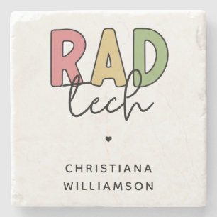 Custom Rad Tech Radiologic Technologist Radiology Stone Coaster