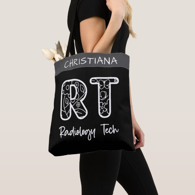 Custom Radiology Tech RT Rad Technician X-ray Tech Tote Bag (Close Up)
