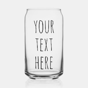Custom Rae Dunn Text   Personalized Gifts  Can Glass