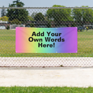 Custom Rainbow Banner