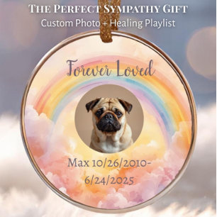 Custom Rainbow Bridge Memorial Ornament with Music