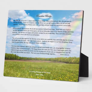 Custom Rainbow Bridge Photo Plaque, Female Dog Plaque