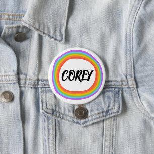 CUSTOM Rainbow Circle Button