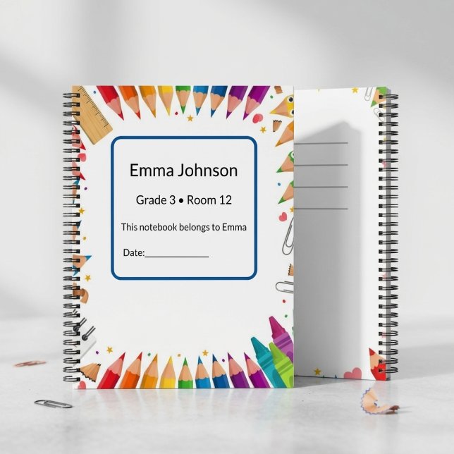 Custom Rainbow Coloured Pencil Teacher Notebook (Creator Uploaded)