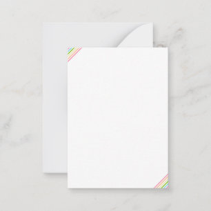 Custom Rainbow Colours Stripes  Elegant Minimalist Card