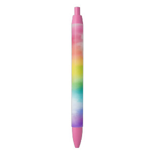 Custom Rainbow Colours Template Modern Design Black Ink Pen