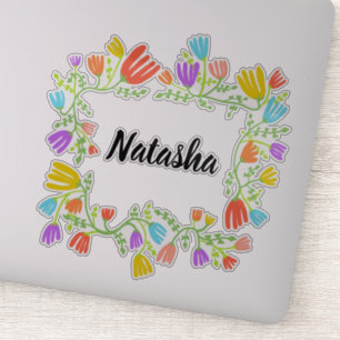 CUSTOM  Rainbow FLoral Sticker