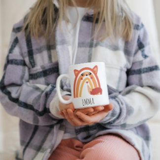 Custom Rainbow Fox Mug with Name