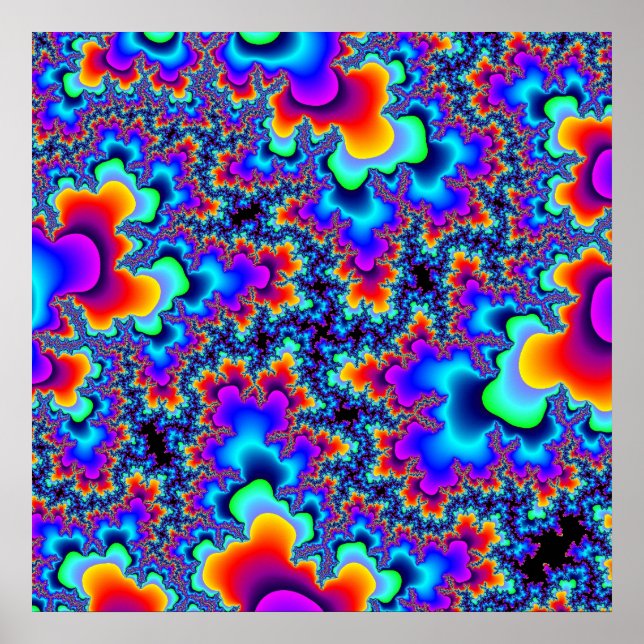 Custom Rainbow Fractal Poster (Front)