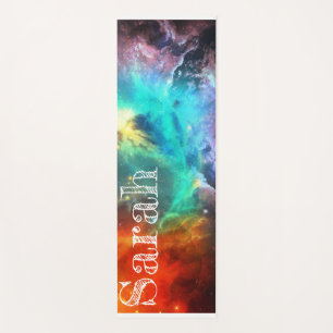 Custom Rainbow Nebula Outer Space Yoga Mat