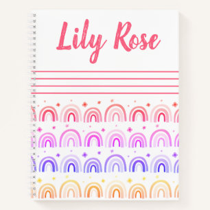 Custom Rainbow Pattern Kid's Notebook