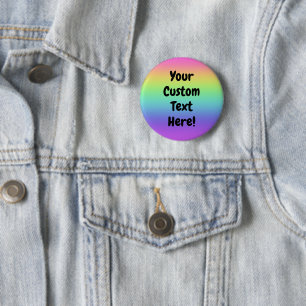 Custom Rainbow Pin-On Button